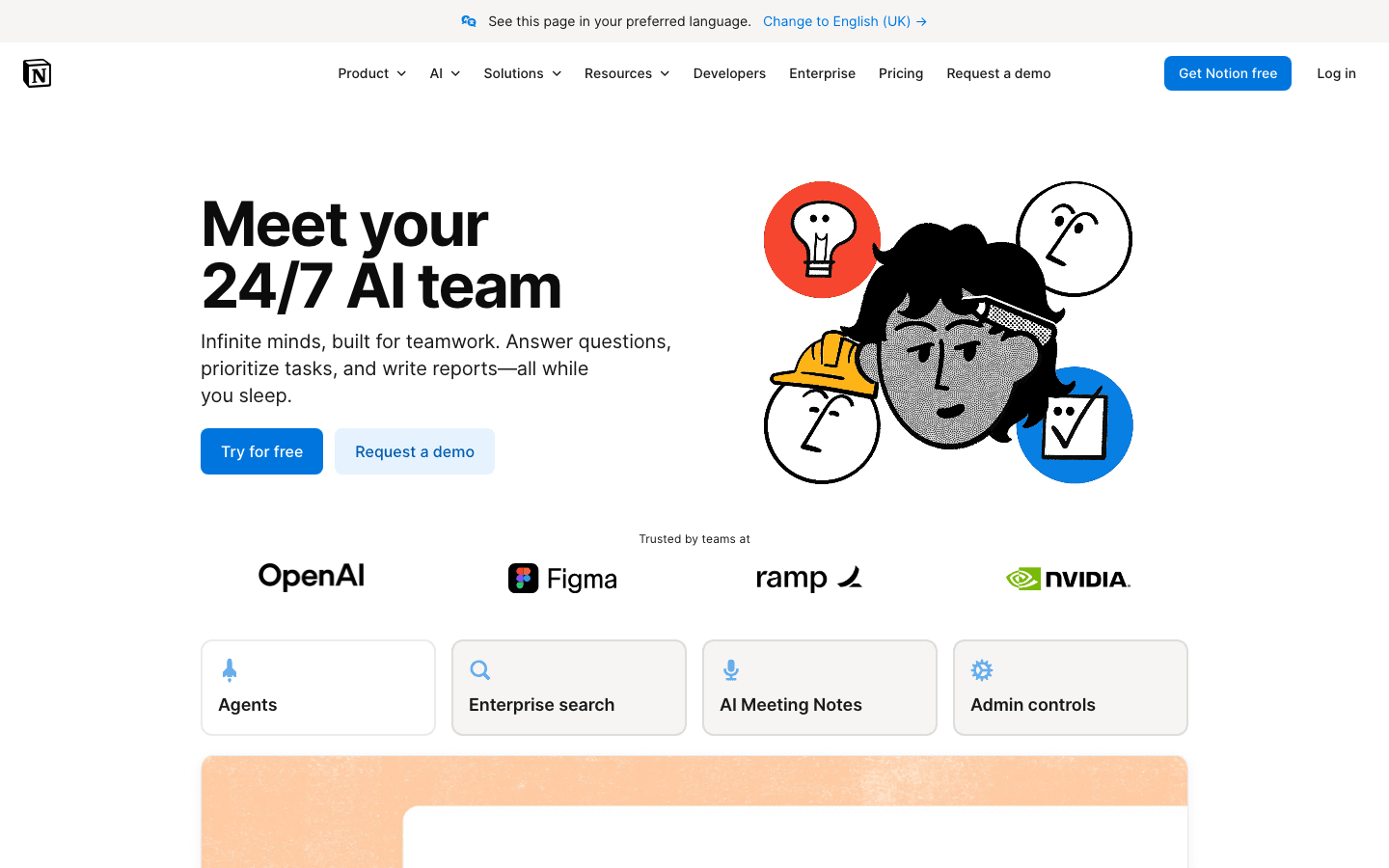 Notion AI product image